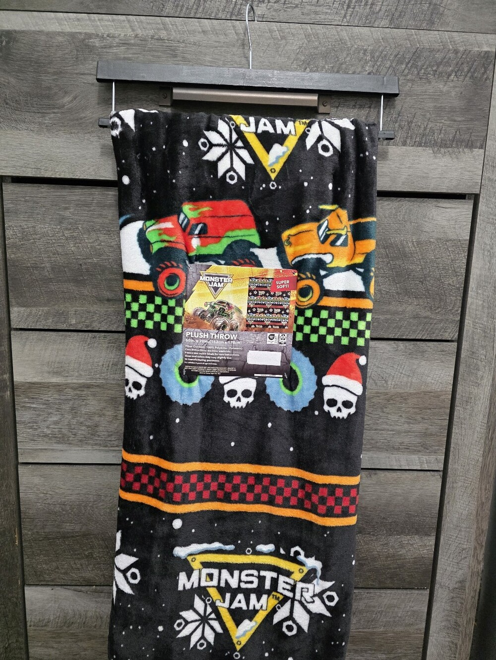 Monster Jam Plush Throw Blanket 60in x 70in